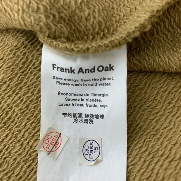 NWT Frank And Oak Sweater Men’s Organic Cotton French Terry Crewneck Size XXL - Picture 11 of 16